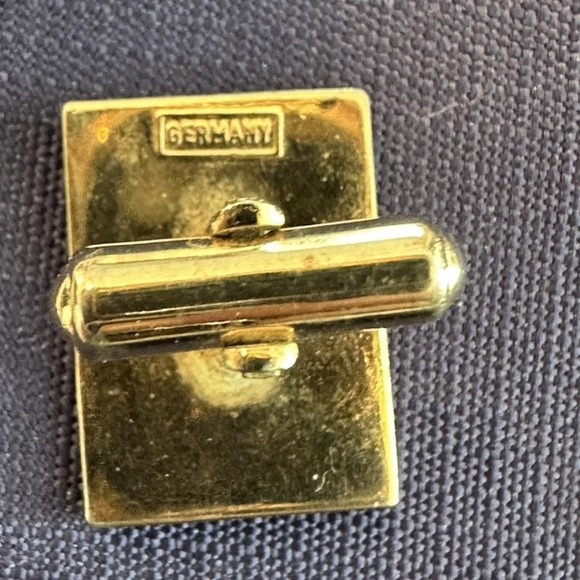 Vintage Risque Enamel Cufflinks Pinup Gold Tone Mens Estate Jewelry - Picture 2 of 5